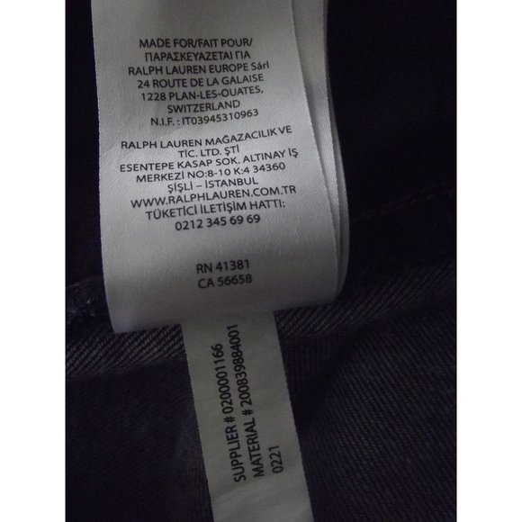 LAUREN Ralph 10x29 Dark Blue Mid Rise Straight Leg Jeans Black Label tummy panel - Picture 10 of 11